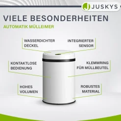 Runder Mülleimer mit Sensor