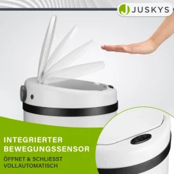 Runder Mülleimer mit Sensor