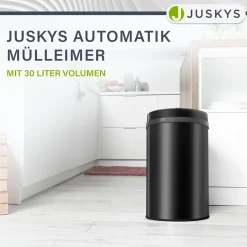 Runder Mülleimer mit Sensor