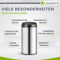 Runder Mülleimer mit Sensor