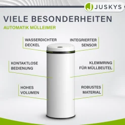 Runder Mülleimer mit Sensor