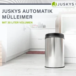 Runder Mülleimer mit Sensor