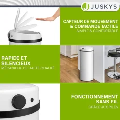 Runder Mülleimer mit Sensor