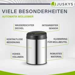 Runder Mülleimer mit Sensor