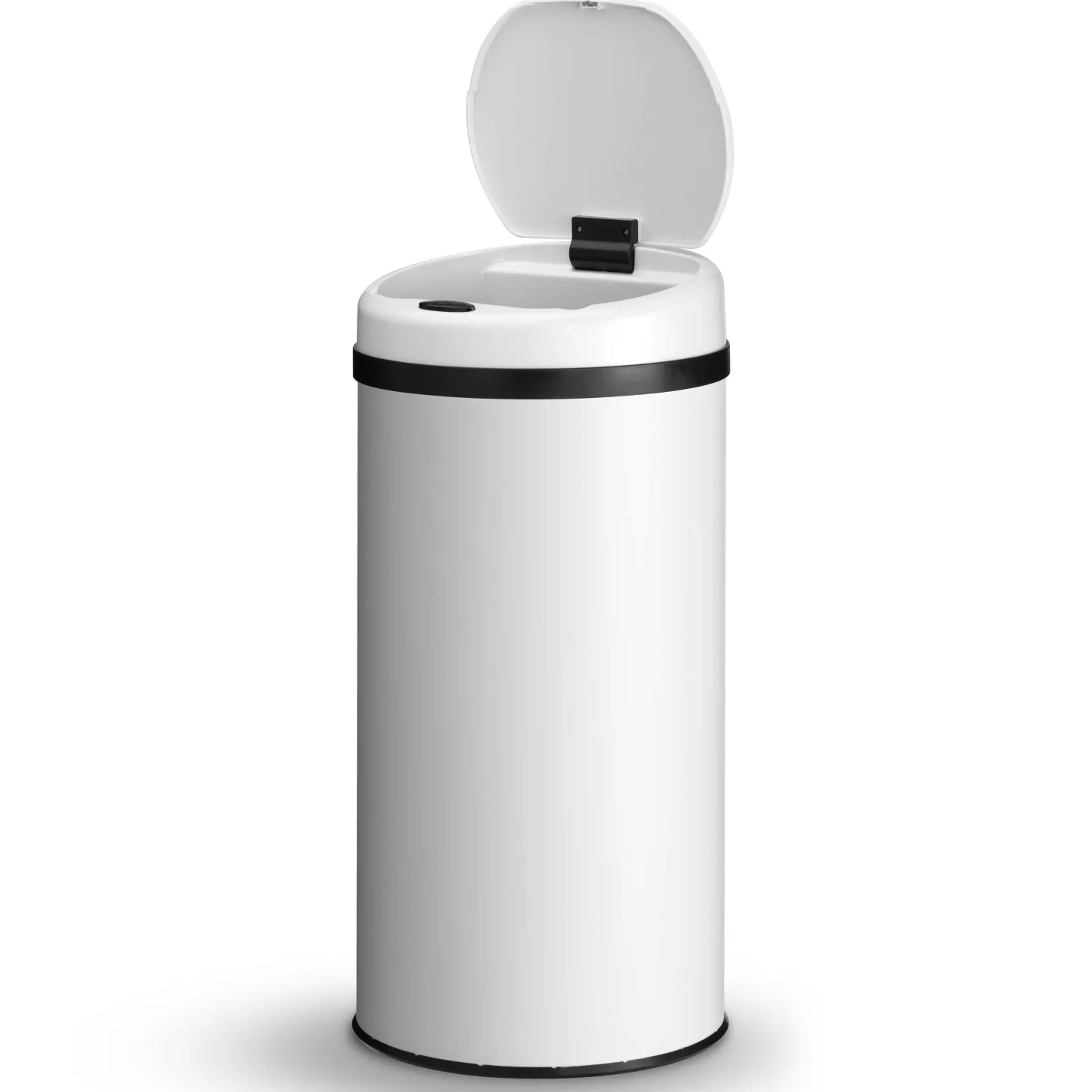 Runder Mülleimer mit Sensor