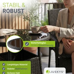 Runder Polyrattan Gartentisch Yoro