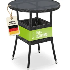 Runder Polyrattan Gartentisch Yoro