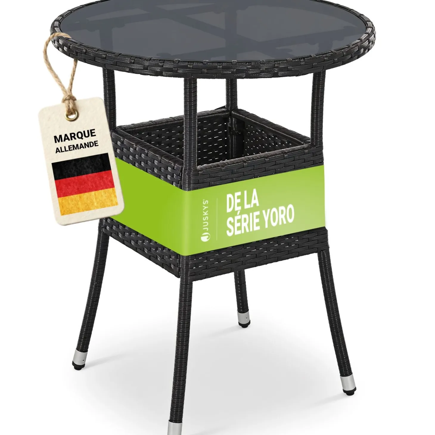 Runder Polyrattan Gartentisch Yoro