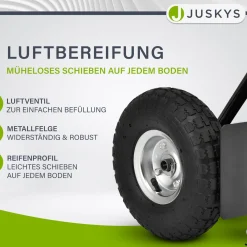 Sackkarre Basic in schwarz mit roten Griffen klappbar