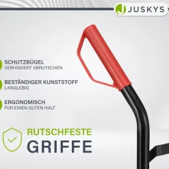 Sackkarre Basic in schwarz mit roten Griffen klappbar