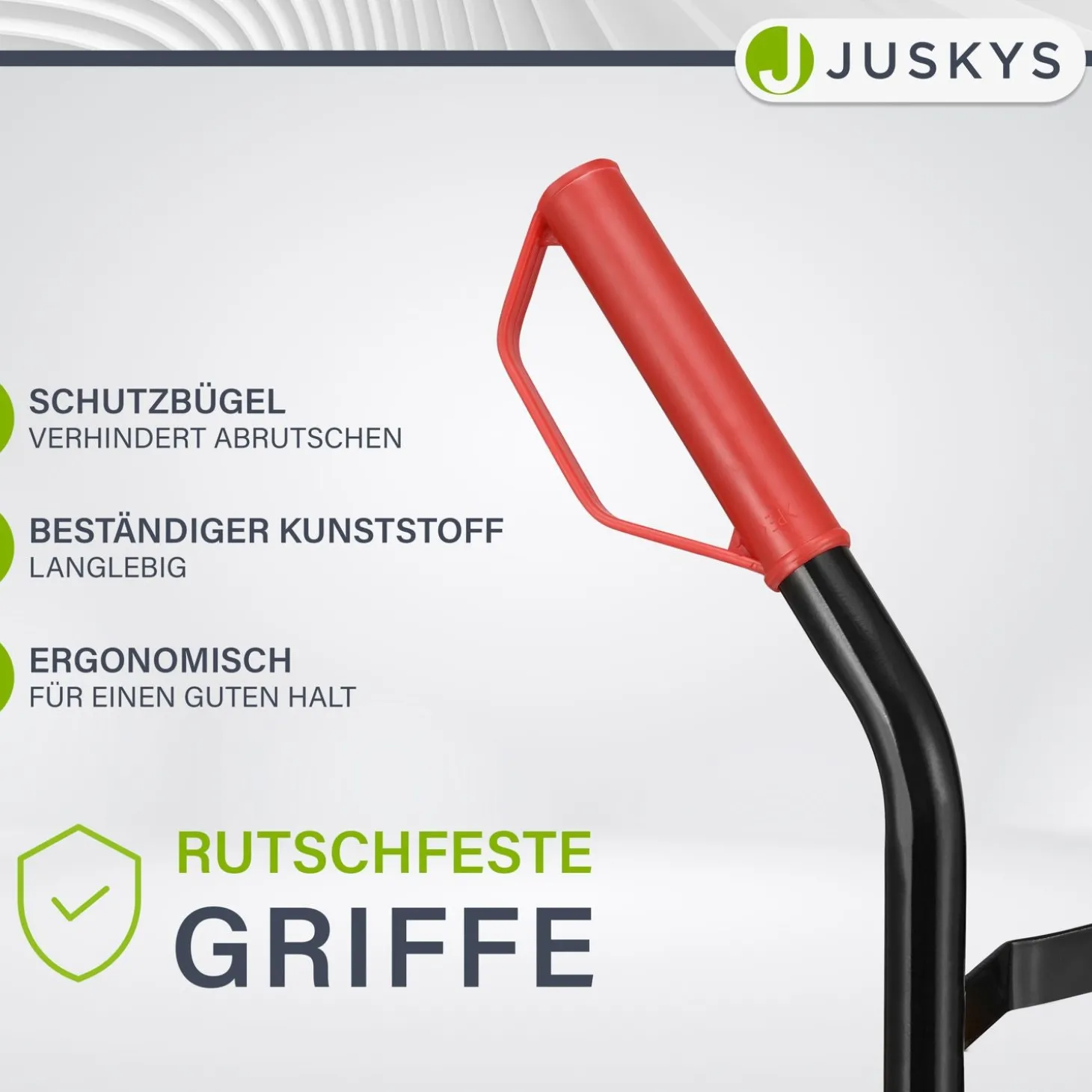 Sackkarre Basic in schwarz mit roten Griffen klappbar