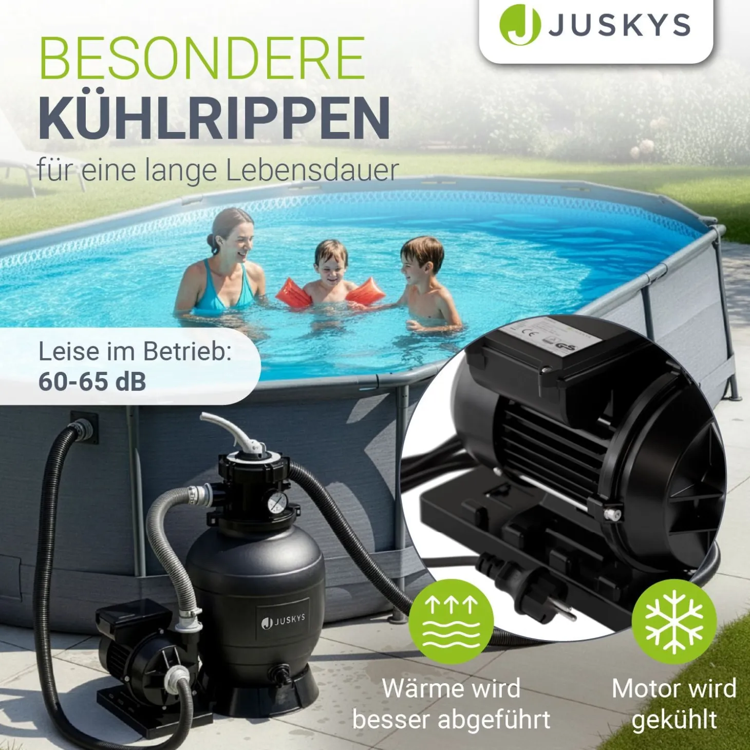 Sandfilteranlage für Pools bis 47m³