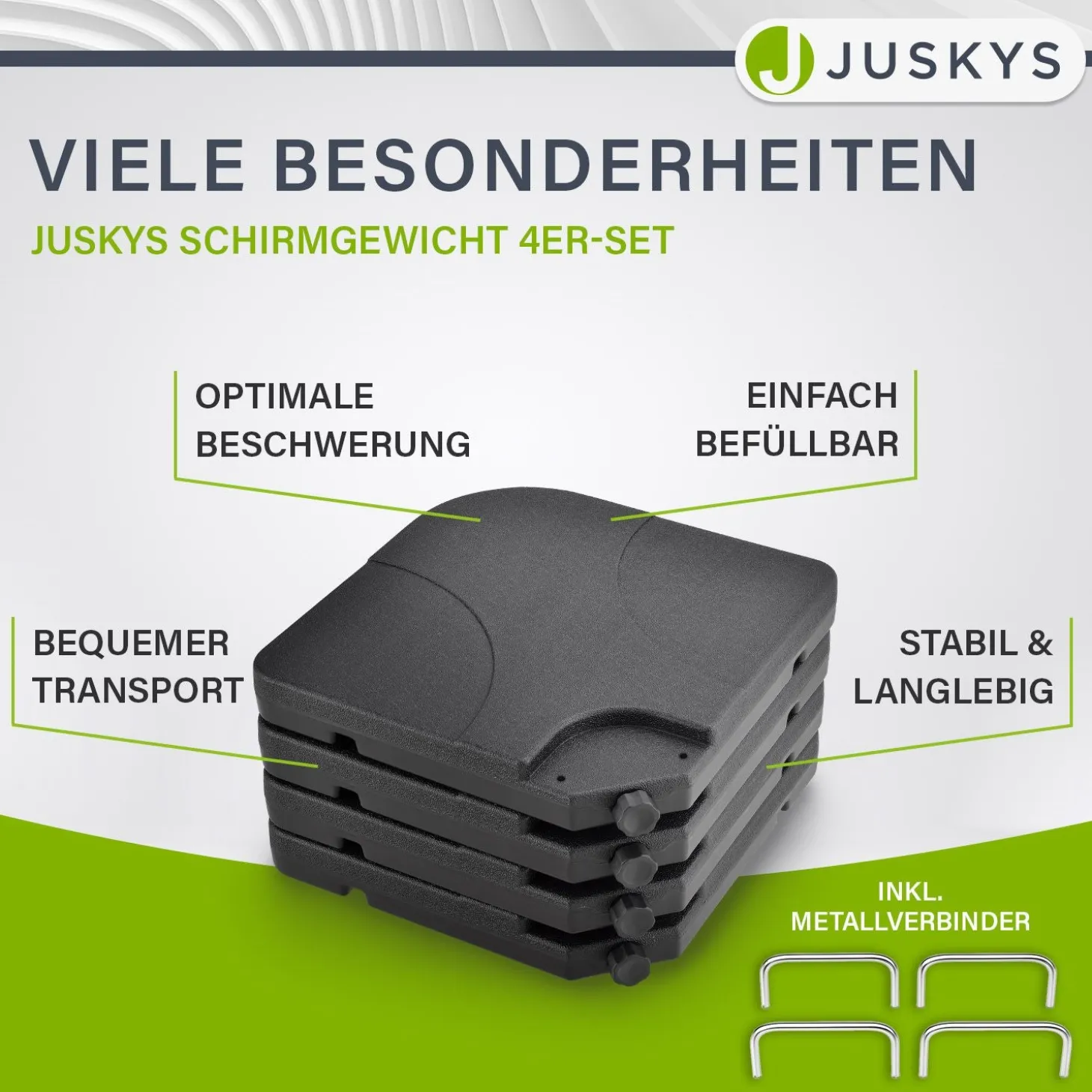 Schirmgewicht 4er Set Quad