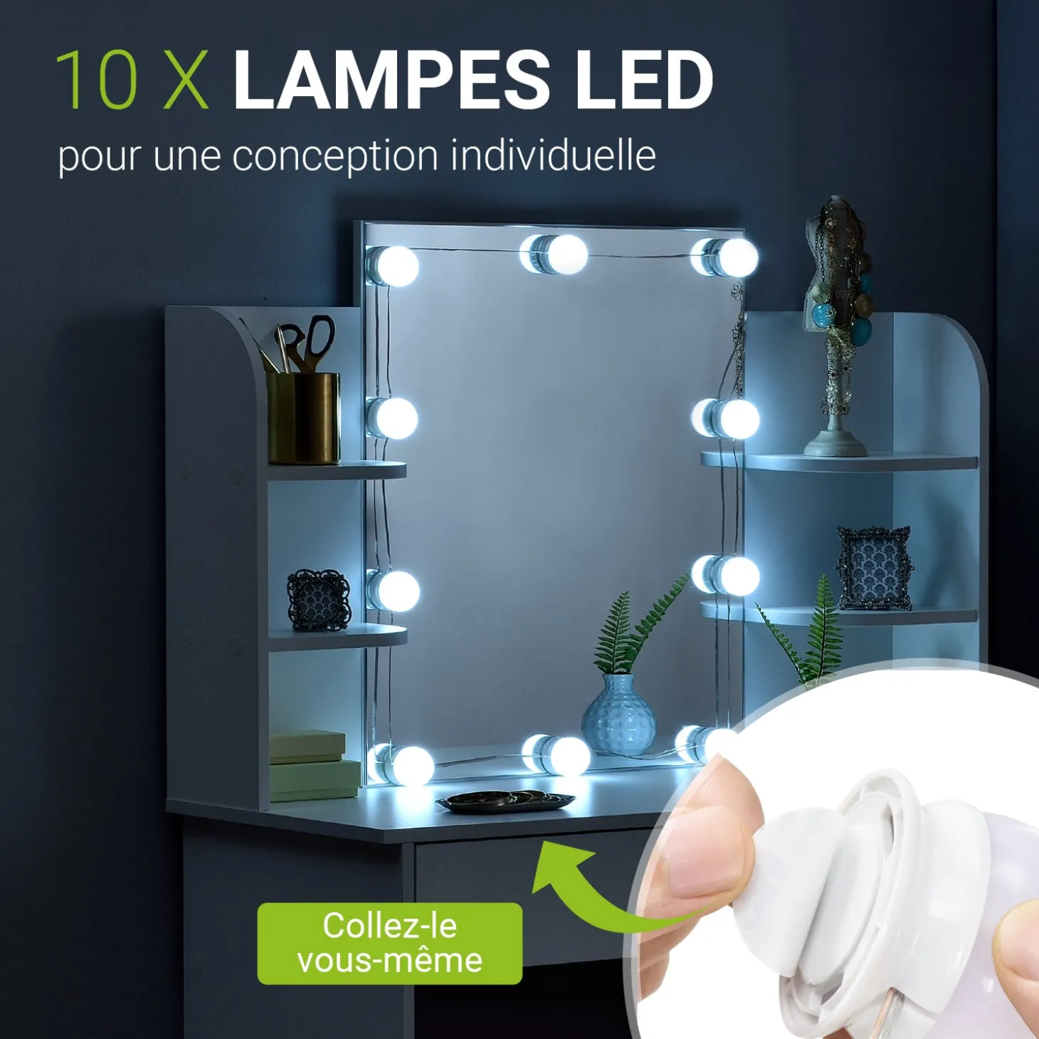 Schminktisch Bella mit LED Beleuchtung