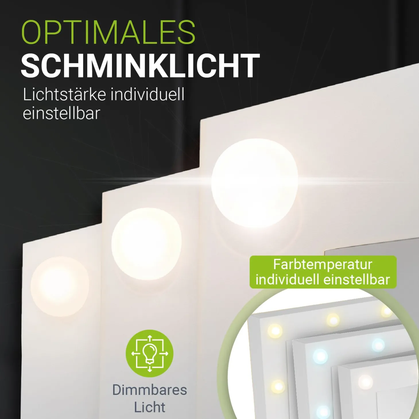 Schminktisch mit Spiegel Lilia