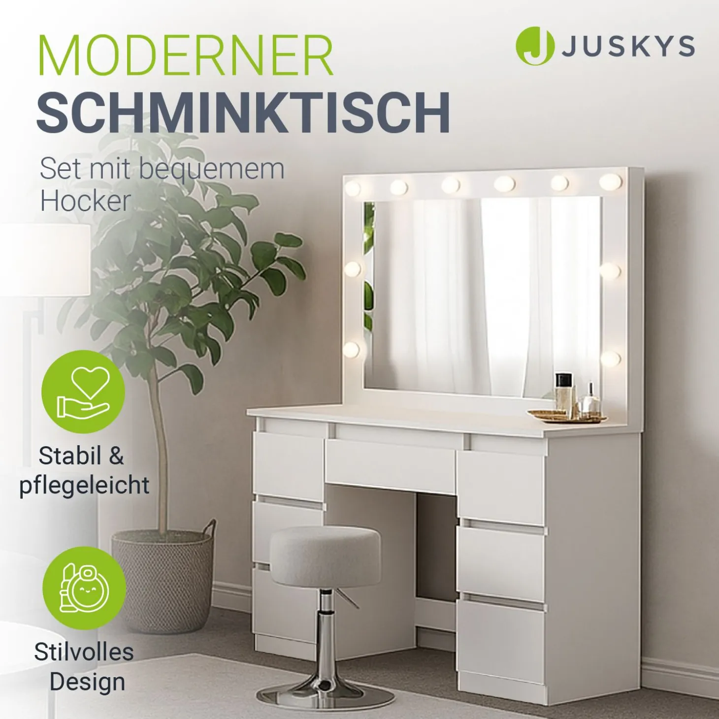 Schminktisch mit Spiegel Lilia