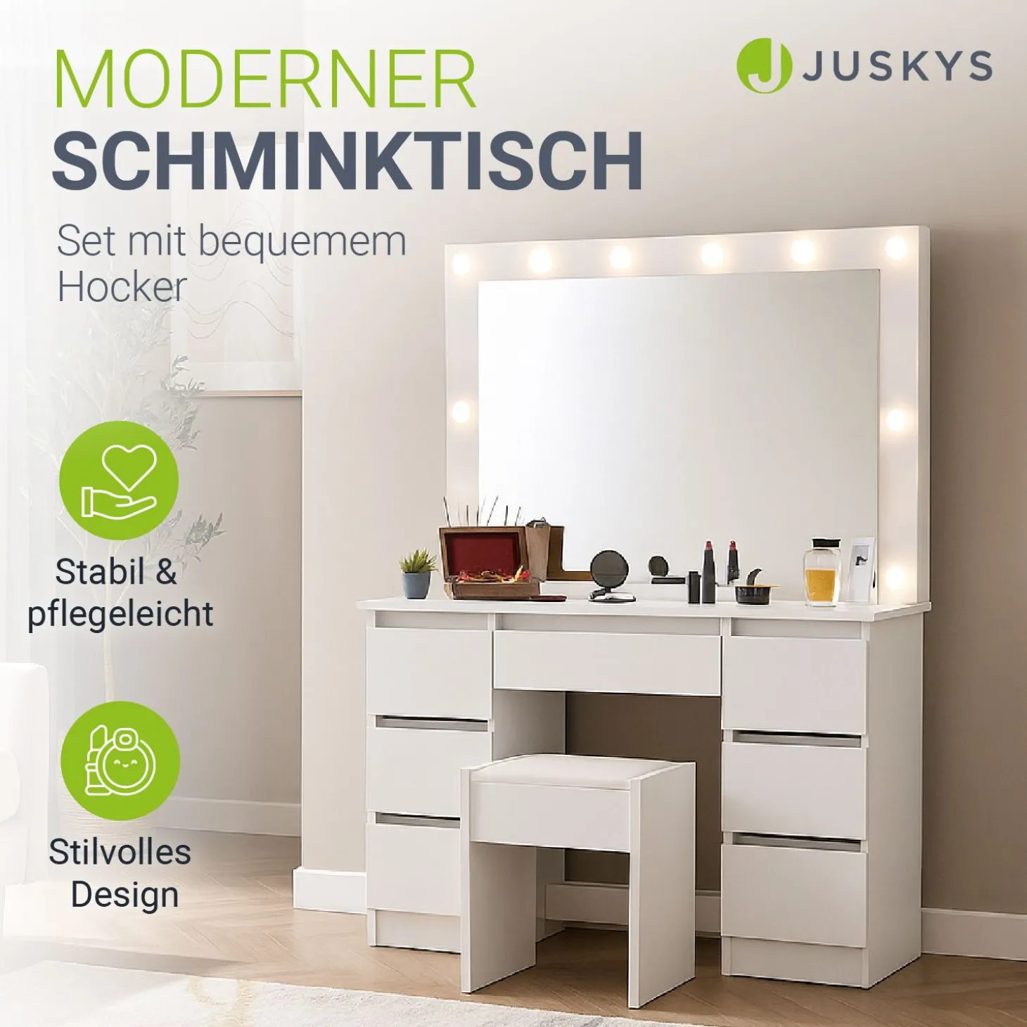 Schminktisch mit Spiegel Lilia