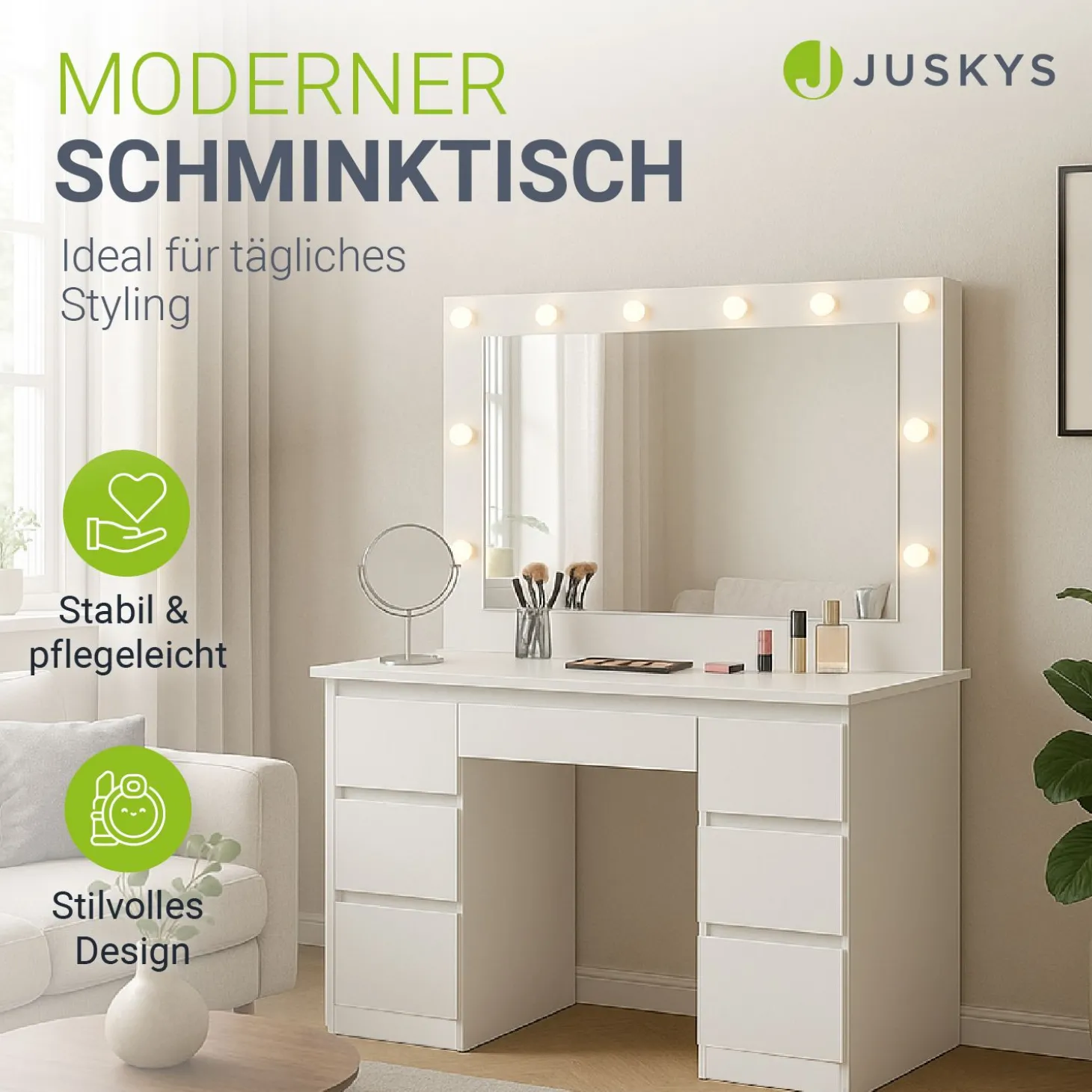 Schminktisch mit Spiegel Lilia