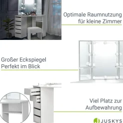 Schminktisch Nova mit Hocker Melly