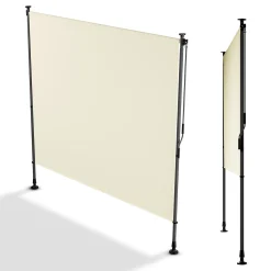 Senkrechtmarkise Barbados 100 x 310 cm - grau