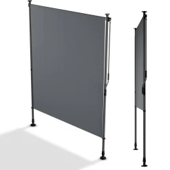 Senkrechtmarkise Barbados 100 x 310 cm - grau