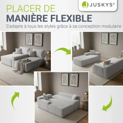Sofa Coredo mit Cord Bezug & Dekokissen