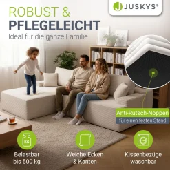 Sofa Coredo mit Cord Bezug & Dekokissen