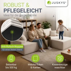 Sofa Coredo mit Cord Bezug & Dekokissen