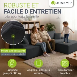 Sofa Coredo mit Cord Bezug & Dekokissen