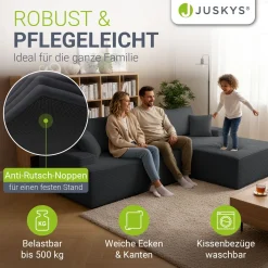 Sofa Coredo mit Cord Bezug & Dekokissen