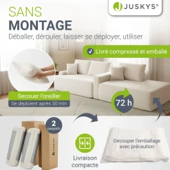 Sofa Coredo mit Cord Bezug & Dekokissen
