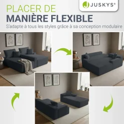 Sofa Coredo mit Cord Bezug & Dekokissen