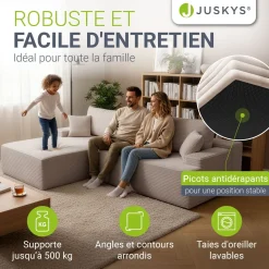 Sofa Coredo mit Cord Bezug & Dekokissen