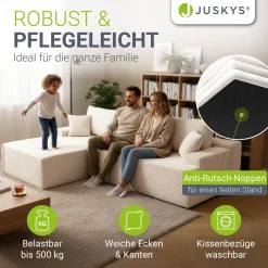 Sofa Coredo mit Cord Bezug & Dekokissen