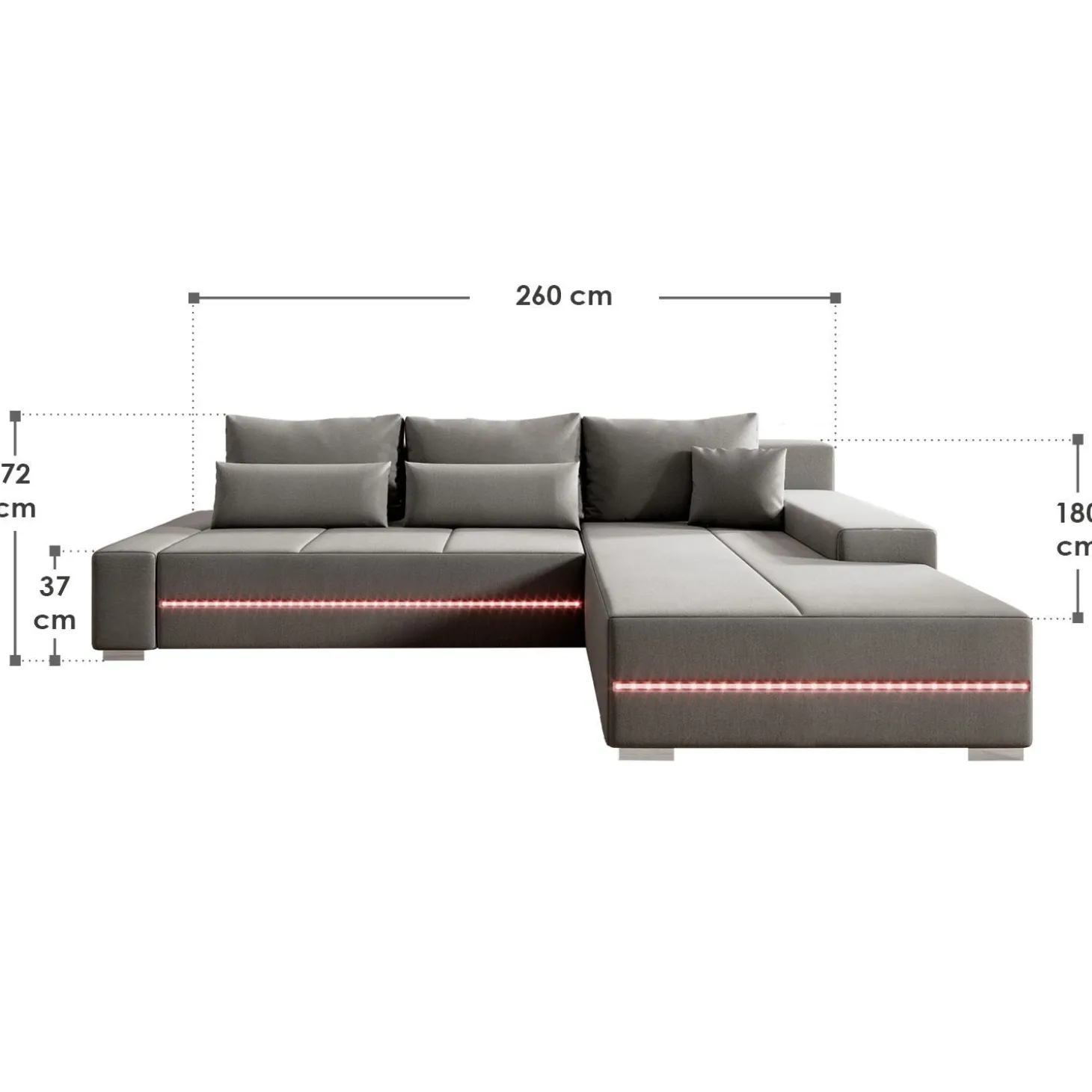 Sofa Davos mit LED