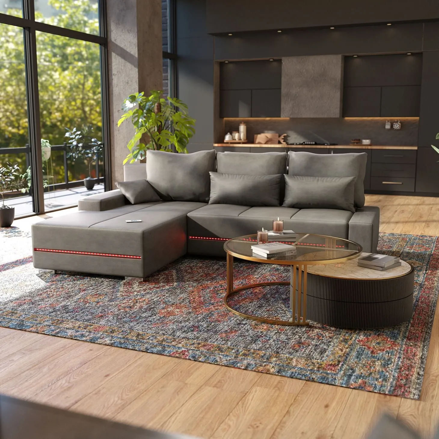 Sofa Davos mit LED