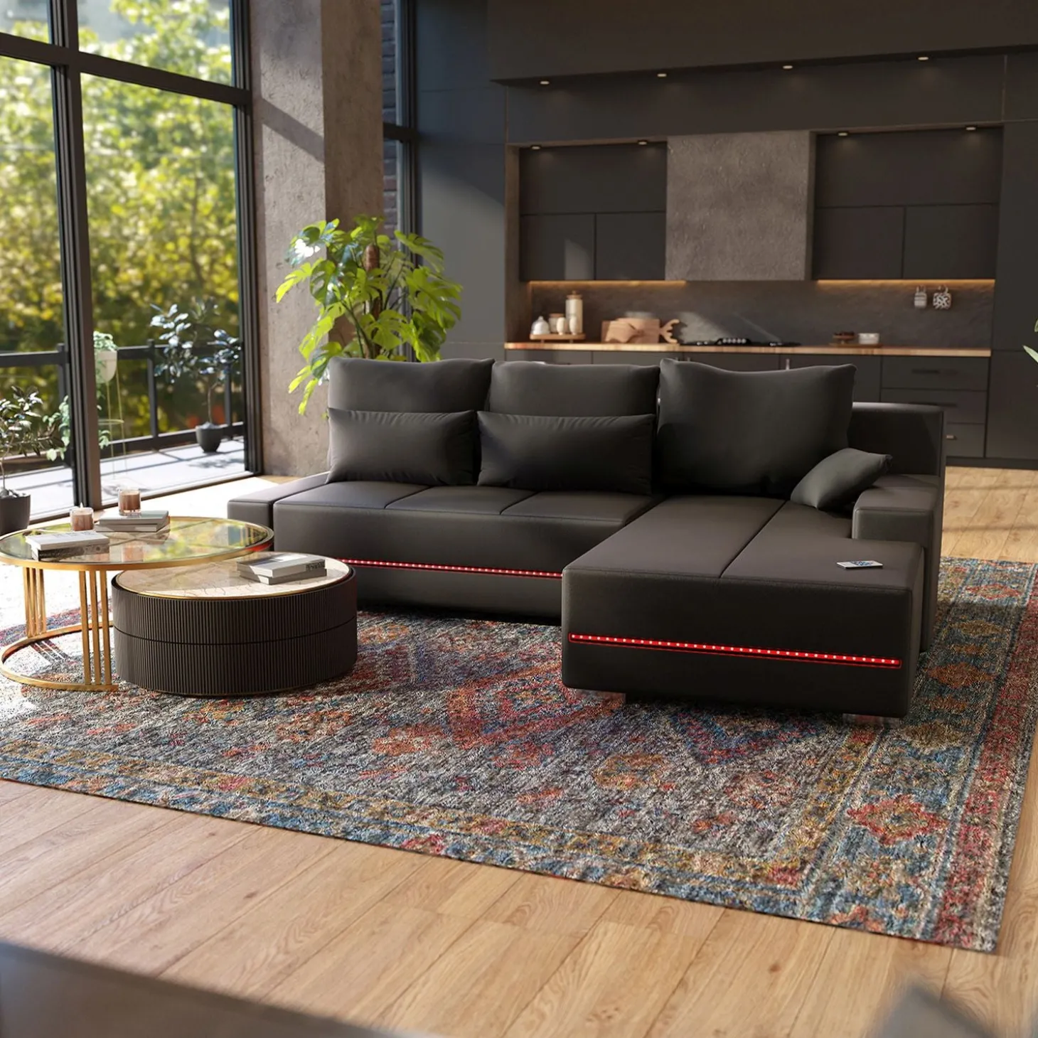 Sofa Davos mit LED