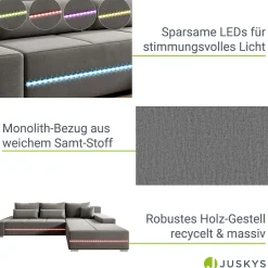 Sofa Davos mit LED