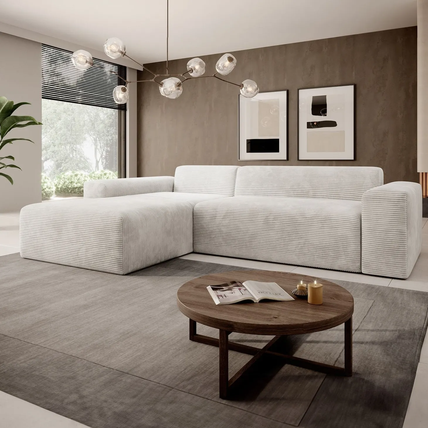 Sofa in L-Form Vals