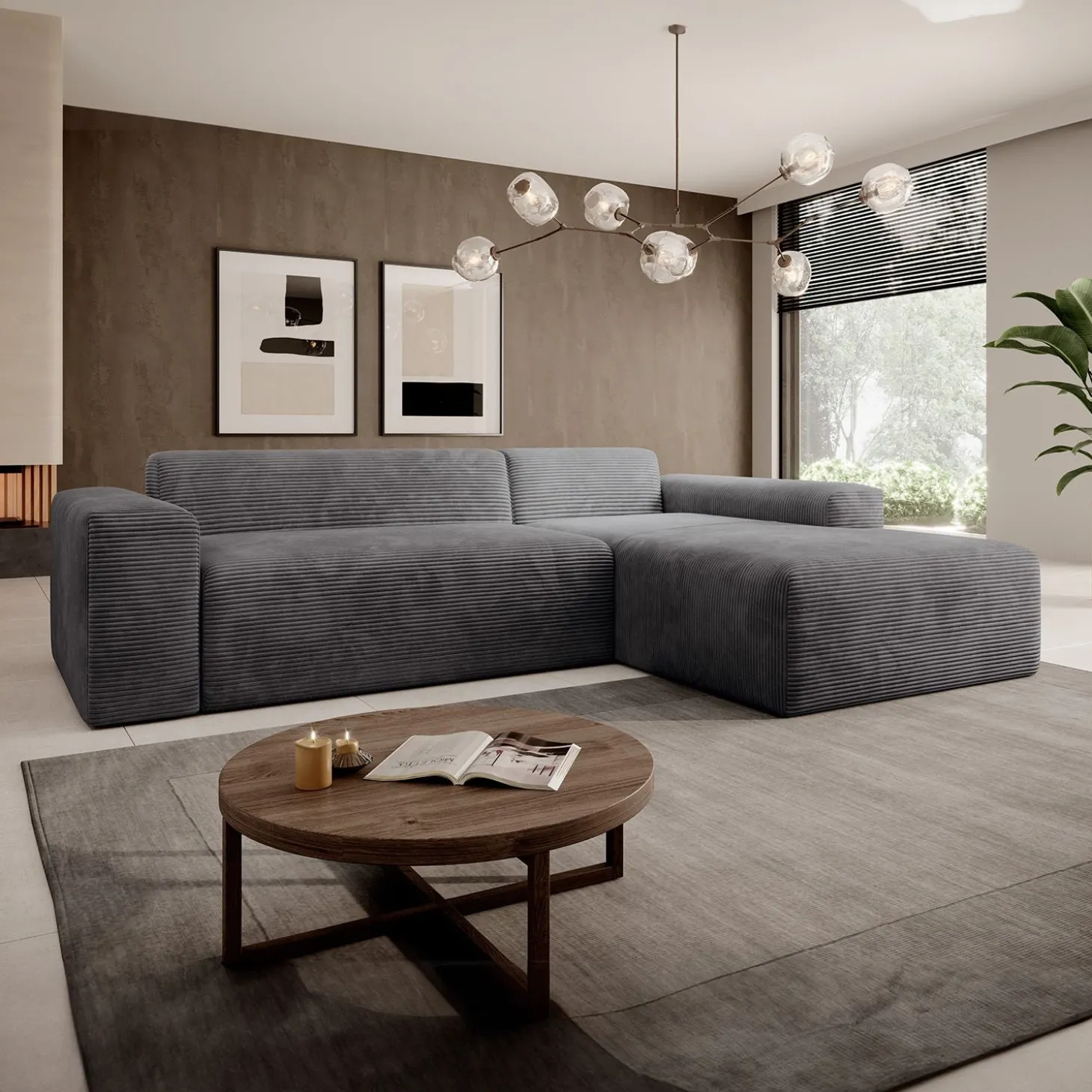 Sofa in L-Form Vals