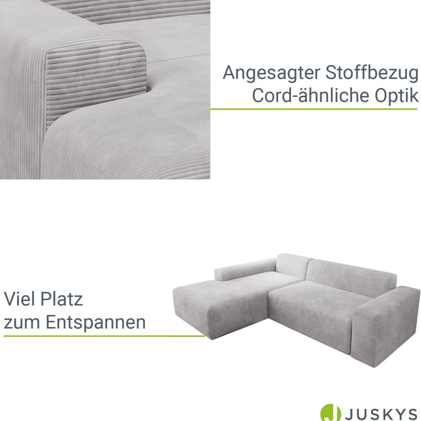 Sofa in L-Form Vals