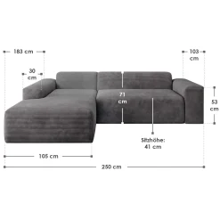 Sofa in L-Form Vals