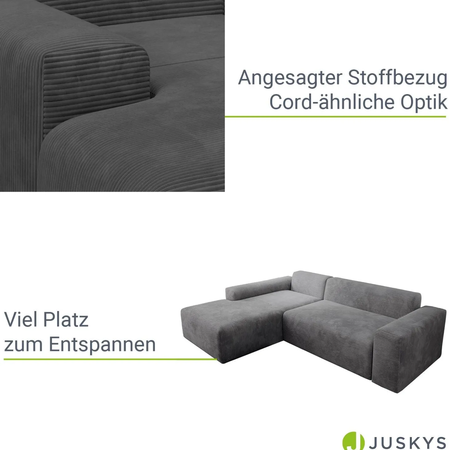 Sofa in L-Form Vals