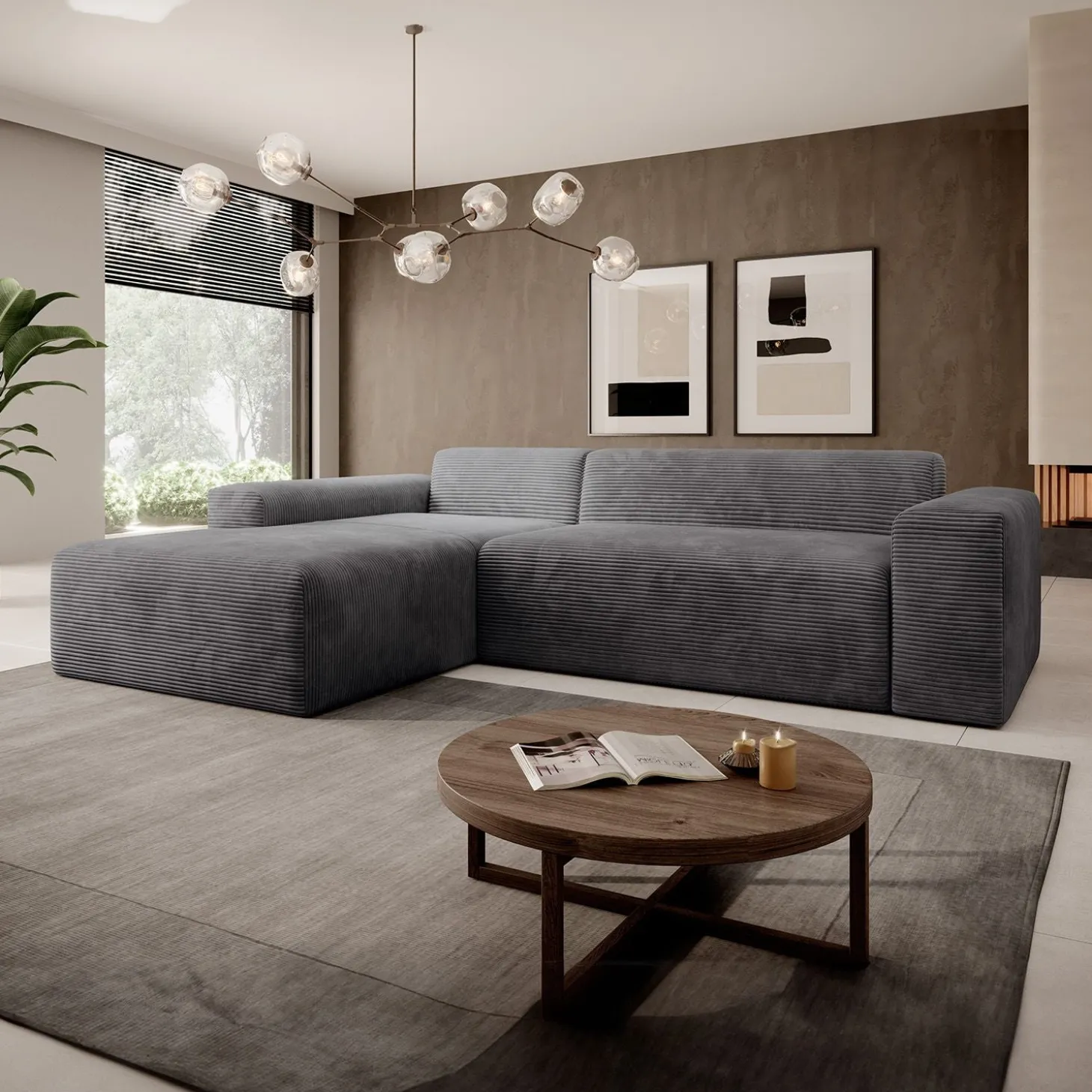 Sofa in L-Form Vals