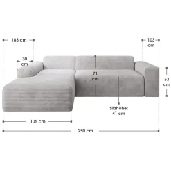 Sofa in L-Form Vals