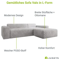Sofa in L-Form Vals