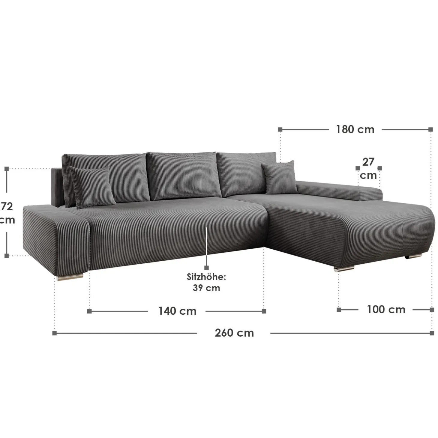 Sofa Iseo mit Schlaffunktion