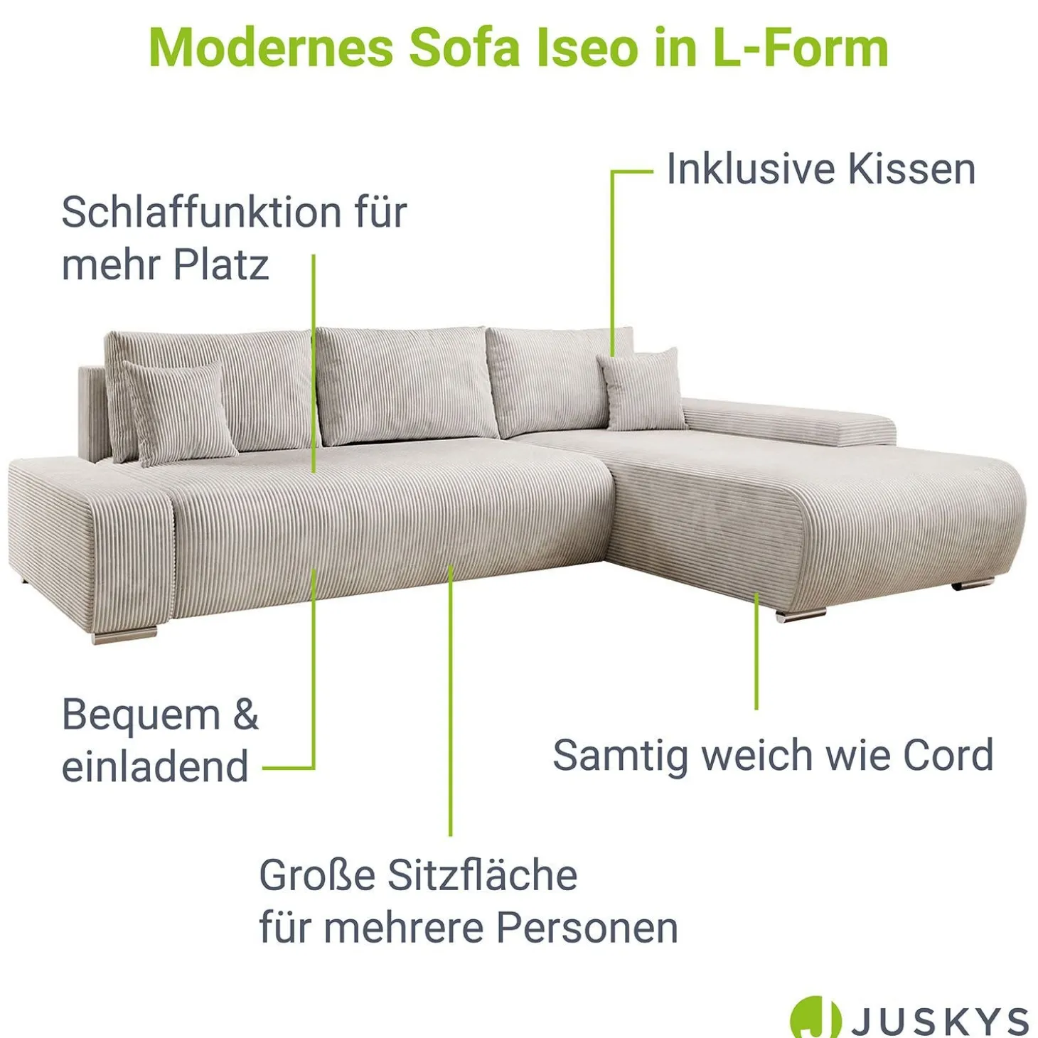 Sofa Iseo mit Schlaffunktion