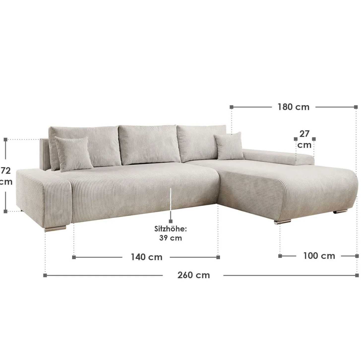 Sofa Iseo mit Schlaffunktion