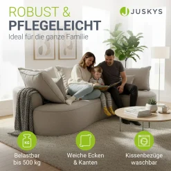 Sofa Tirano mit Ottomane & Dekokissen